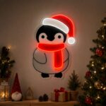 Christmas Neon Sign - Penguin LED Wall Decor Light