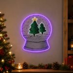 Christmas Neon Sign - Snow Globe LED Wall Decor Light