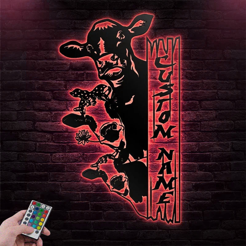 CustomNameCowMetalWallSignsWithRGBLedLight.jpg