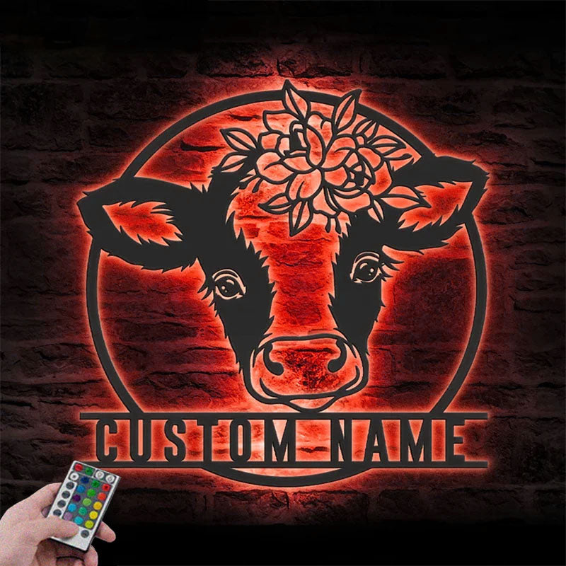 CustomNameCuteCalfFarmNameSignHomeDecorHeiferBarn_MetalWallSignsWithRGBLedLight.jpg