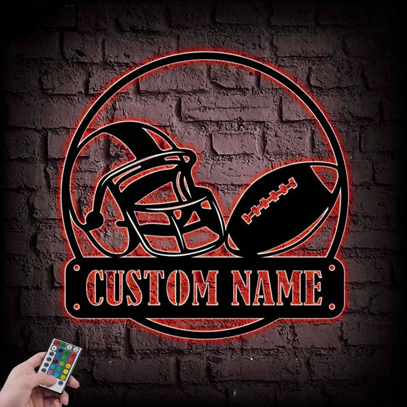 CustomNameFootballPlayerNameSign_MetalWallSignsWithRGBLedLight.jpg