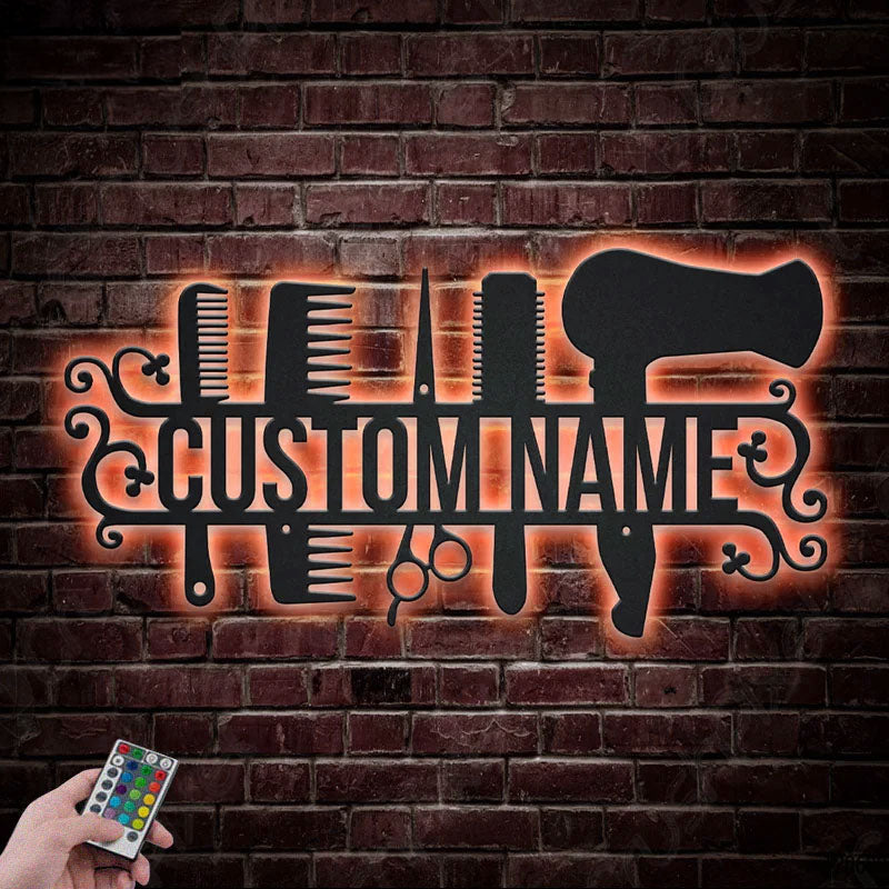 CustomNameHairdresserTools_MetalWallSignsWithRGBLedLight.jpg