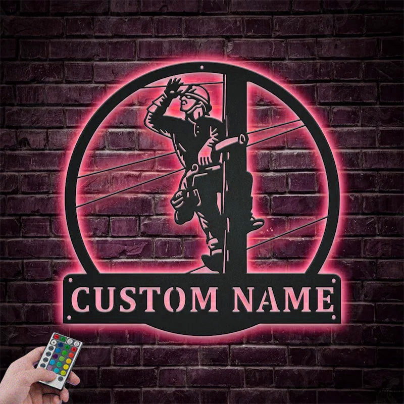 CustomNameLinemanLineworkMetalWallSignsWithRGBLedLight.jpg
