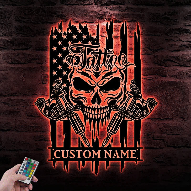 CustomNameTattooMachineAmericaFlagMetalWallArtWithRGBLedLight.jpg