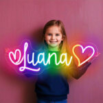 Custom Rainbow Neon Name Sign – Personalized LED Neon Light for Home Decor, Wedding, Kids Room & Aesthetic Wall Art