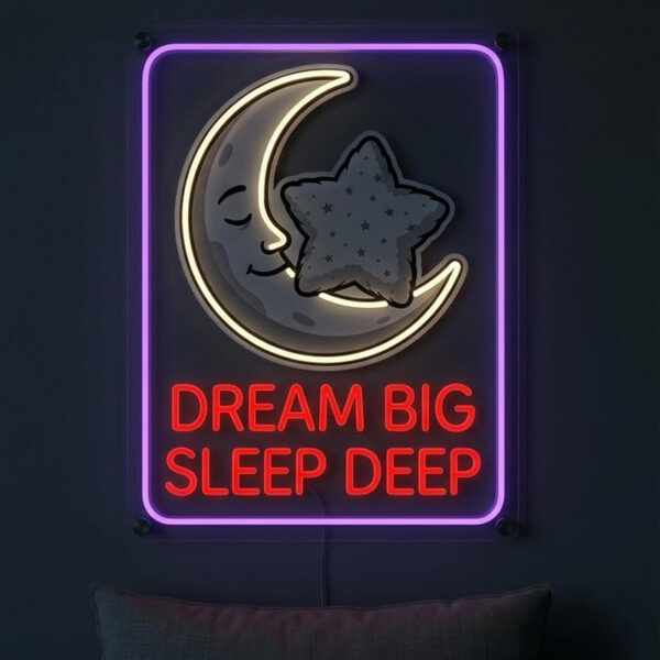 Neon Signs for Bedroom - Dream Big Sleep Deep LED Light
