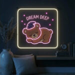 Neon Signs for Bedroom - Dream Deep Bear LED Night Light