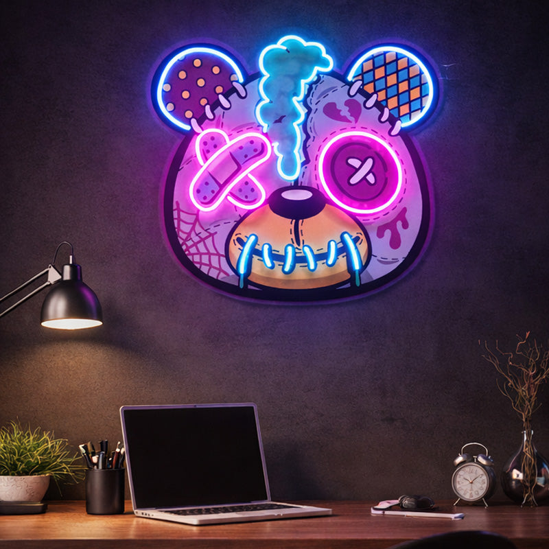 EdgyNeonTeddyBearWallSign_SplitStitchedBearFacewithPink_Blue_CyanGlowforModernGamingRoomsandCreativeInteriors.jpg