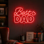 Best Dad Neon Sign | LED Wall Decor for Man Cave & Dad’s Room