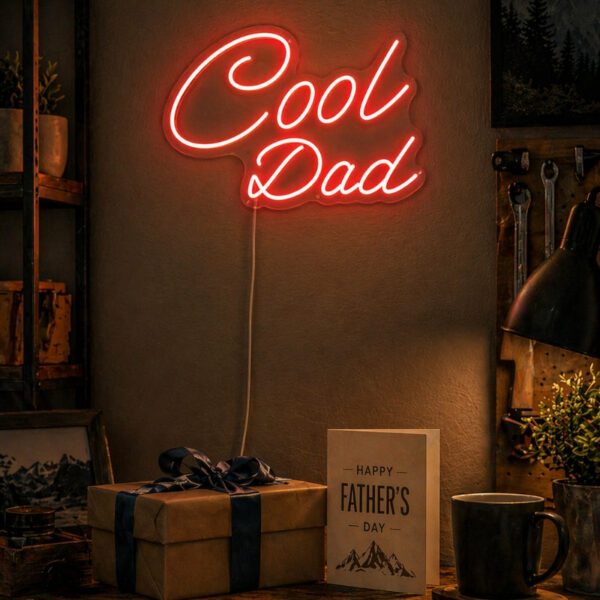 Cool Dad Neon Sign | LED Wall Decor for Man Cave & Garage