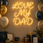 Love My Dad Neon Sign | LED Wall Decor for Man Cave & Father’s Day Gift