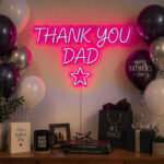 Thank You Dad Neon Sign | LED Wall Decor for Man Cave & Father’s Day Gift