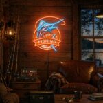Custom Fishing Neon Sign | Marlin LED Wall Decor for Cabin & Man Cave