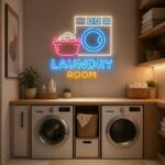 Funny Laundry Room Neon Sign | Laundry LED Wall Decor for Utility Room & Laundromat