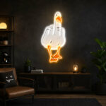 Funny Neon Sign - Angry Goose LED Wall Decor Artwork