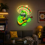 Funny Neon Sign - Cactus Guitar LED Wall Decor Sign