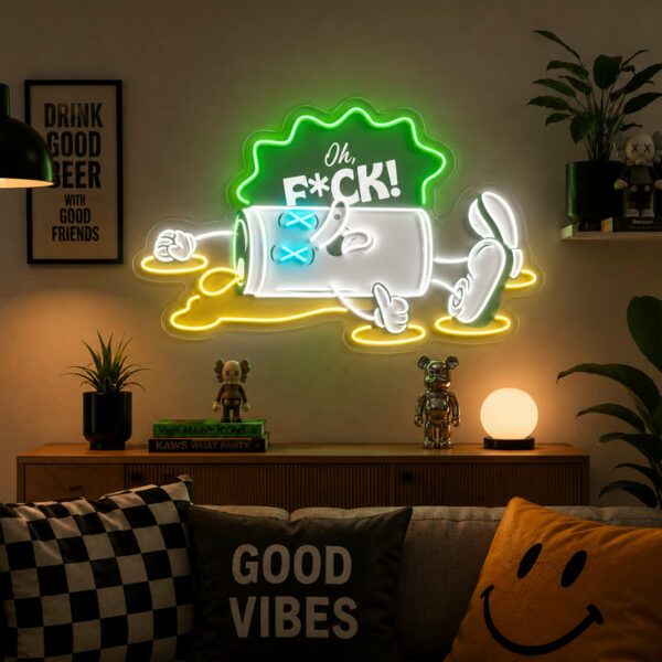 Funny Neon Sign - Crashed Can LED Wall Decor Sign