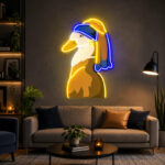 Funny Neon Sign - Duck With Pearl Earring LED Decor