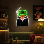 Funny Neon Sign - Gentleman Frog LED Wall Decor