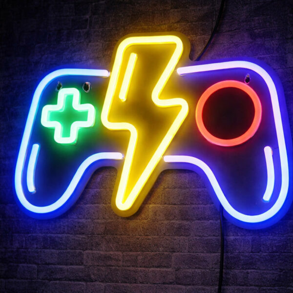Gaming Neon Sign Controller - Lightning LED Wall Decor