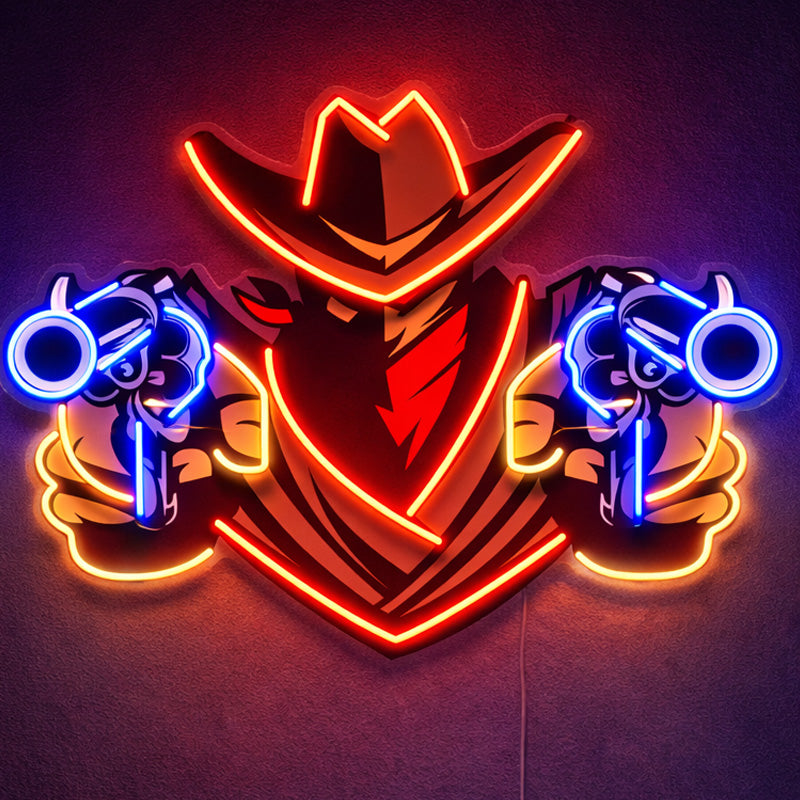 GamingRoomNeonSigns-CowboyGunLEDLight1.jpg