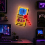 Gaming Room Neon Sign - Retro Handheld Console Decor
