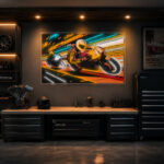 Garage Neon Sign - Motorcycle Racing LED Wall Decor