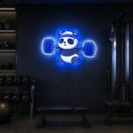 Gym Neon Sign Motivational - Panda Workout Light