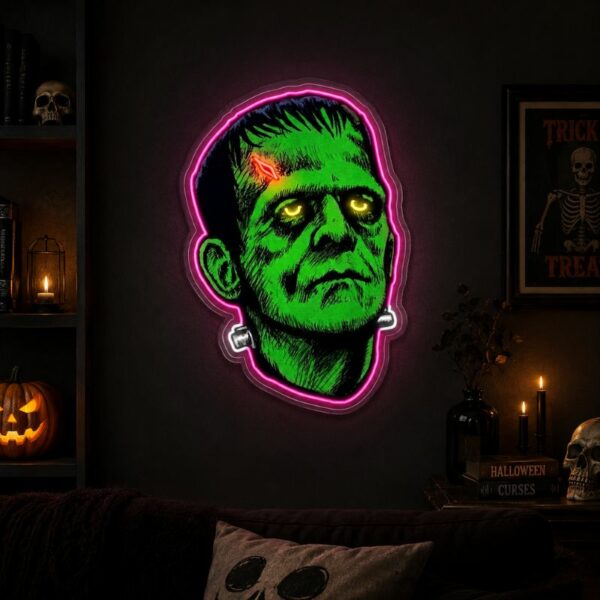 Halloween Neon Sign - Frankenstein LED Wall Decor