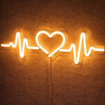 Couple Neon Sign Bedroom - Heartbeat LED Wall Light