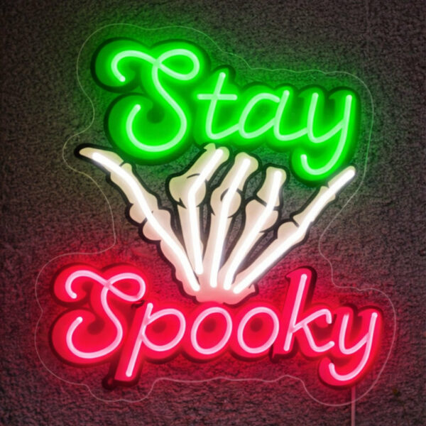 Home Bar Neon Signs - Stay Spooky LED Wall Light