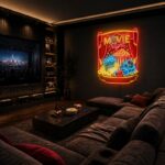 Custom Home Cinema Neon Sign | Movie Night LED Wall Decor for Theater Room
