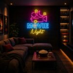 Home Cinema Neon Sign - Movie Night Wall LED Decor