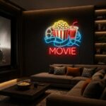 Custom Home Cinema Neon Sign | Movie LED Wall Decor for Theater Room & Lounge