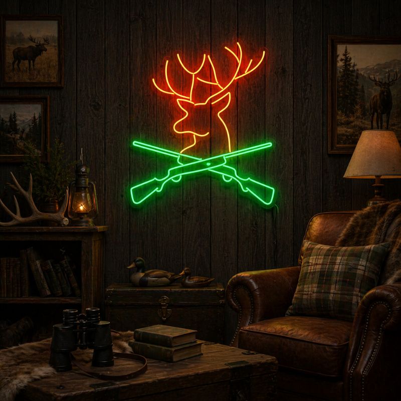 HuntingNeonSignLodge-DeerRifleWallDecor.jpg