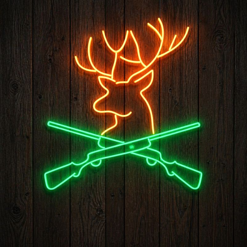 HuntingNeonSignLodge-DeerRifleWallDecor_1.jpg