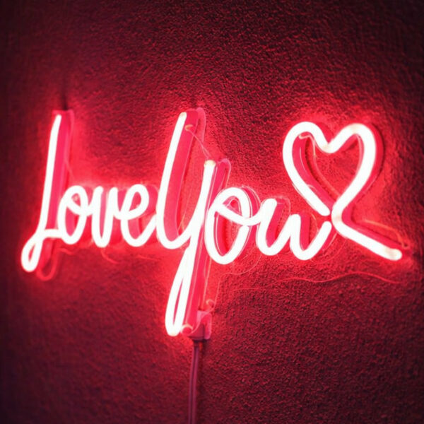 Couple Neon Sign Bedroom - Love You LED Wall Light