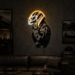 Man Cave Neon Signs - Racing Helmet LED Wall Decor
