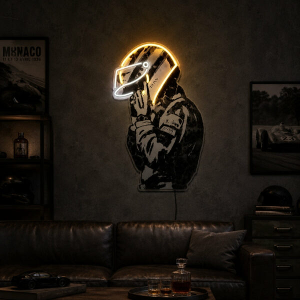 Man Cave Neon Signs - Racing Helmet LED Wall Decor