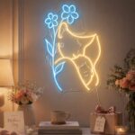 Mothers Day Neon Sign Gift - Mom Baby Floral LED Light