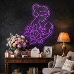 Mothers Day Neon Sign Gift - Mom Baby Floral Decor