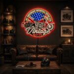 Custom Motorcycle Neon Sign | Vintage Biker LED Decor for Garage & Man Cave