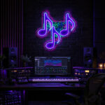 Music Studio Neon Sign Recording - Notes LED Decor