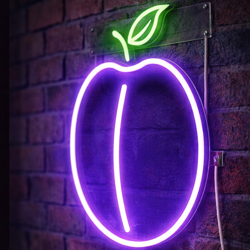 NeonPeachWallSign_Purple_GreenLEDFruitLightforBars_Cafes_StylishInteriors.jpg