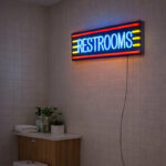 Neon Sign for Bathroom Decor – Restrooms LED Wall Light