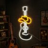 Custom Guitar Hat Neon Sign | LED Wall Decor for Music Room & Studio