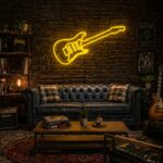 Custom Guitar Neon Sign | LED Wall Art for Music Room, Bedroom & Studio