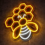 Neon Signs for Living Room Wall - Honeycomb Bee LED Light