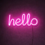 Neon Signs for Living Room Wall – Hello Pink LED Sign Aesthetic Decor