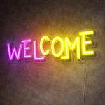 Neon Signs for Living Room Wall – Welcome LED Sign for Home Decor